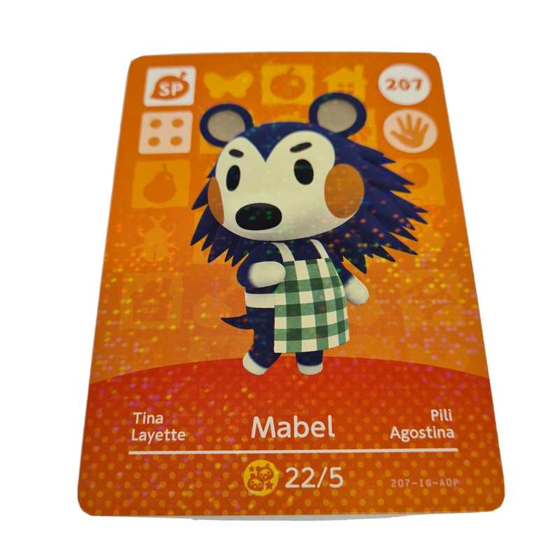 ANIMAL CROSSING AMIIBO SERIES 3 MABEL 207 Wii U Switch 3DS GIFT IDEA CARD NEW