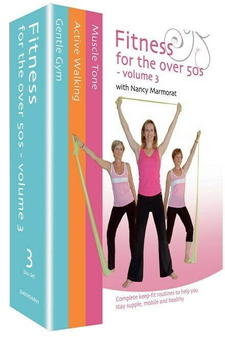 Fitness for the Over 50's Box Set DVD Active Walking,Gentle Gym,Muscle Tone NEW