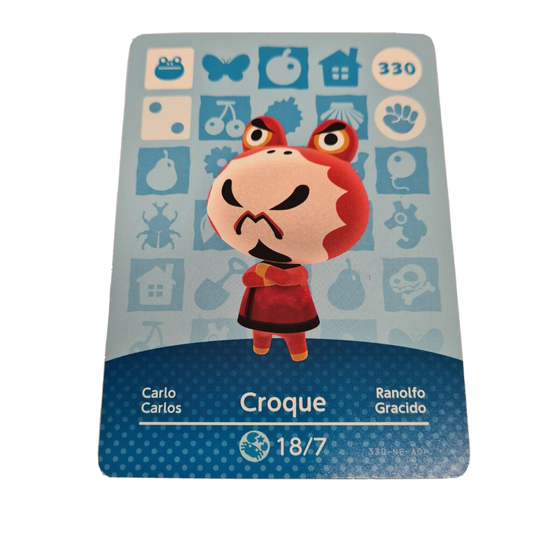 ANIMAL CROSSING AMIIBO SERIES 4 CROQUE 330 Wii U Switch 3DS GIFT IDEA CARD NEW