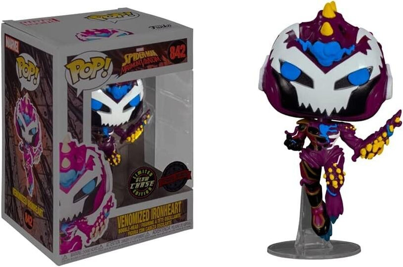 Funko Pop Vinyl Venomized Ironheart Chase GID Marvel 842 SpiderMan RARE NEW