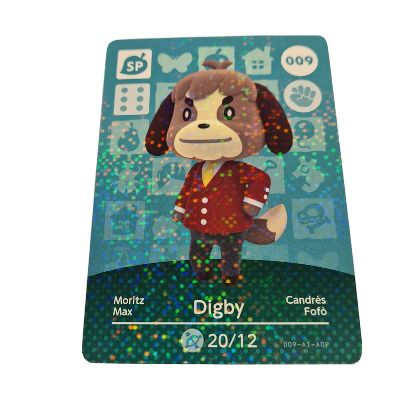 Animal Crossing Amiibo Series 1 DIGBY 009 Switch Gift Idea CARD new horizons UK