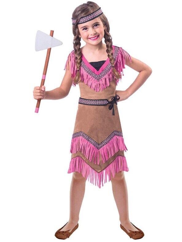 Native American Fancy Dress For Girls Aged 4-6 World Book Day - NEW - Gift Idea