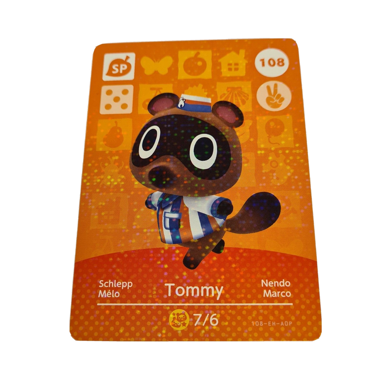 ANIMAL CROSSING AMIIBO SERIES 2 TOMMY 108 Wii U Switch 3DS GIFT IDEA CARD NEW