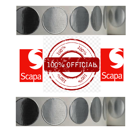 SCAPA CW40 Aluminium Foil Discs Grommet Hole Repair 50mm - Sheets of 20