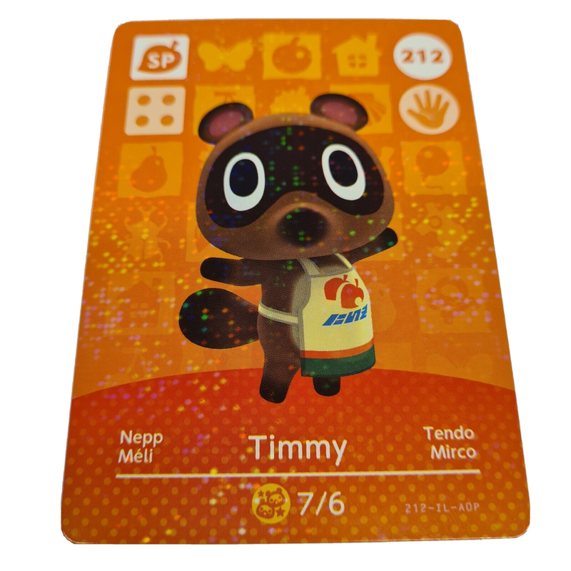 ANIMAL CROSSING AMIIBO SERIES 3 TIMMY 212 Wii U Switch 3DS GIFT IDEA CARD NEW