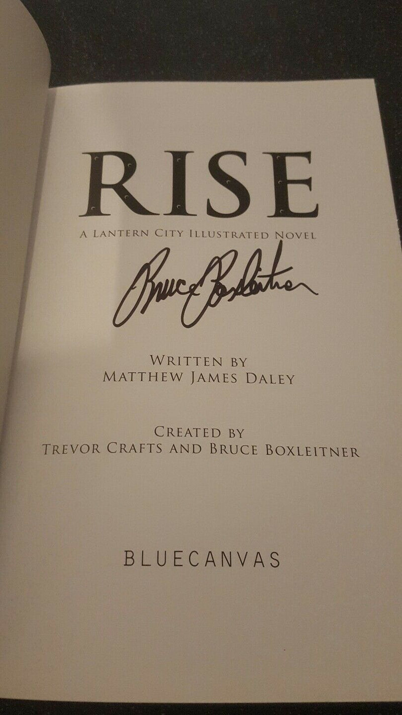 RISE novel by Matthew James Daley SIGNED by Bruce Boxleitner Signature TRON