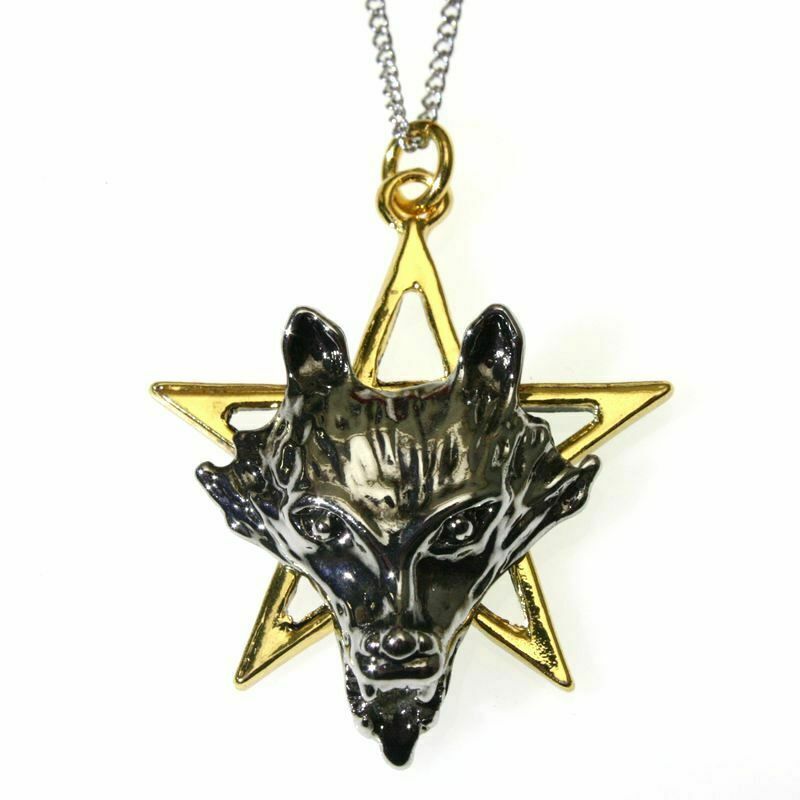 Night of the Wolf Pentagram Star Pendant Necklace Children of the Night CN07