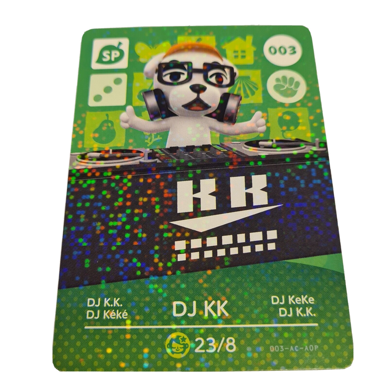 Animal Crossing Amiibo Series 1 DJ KK 003 Switch Gift Idea CARD new horizons