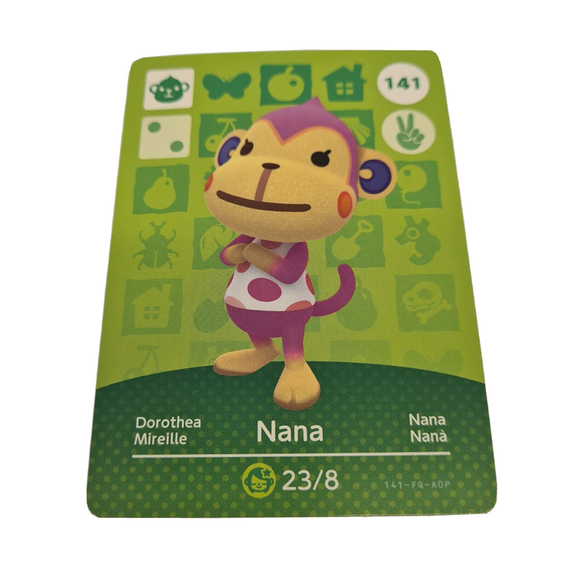 ANIMAL CROSSING AMIIBO SERIES 2 NANA 141 Wii U Switch 3DS GIFT IDEA CARD NEW
