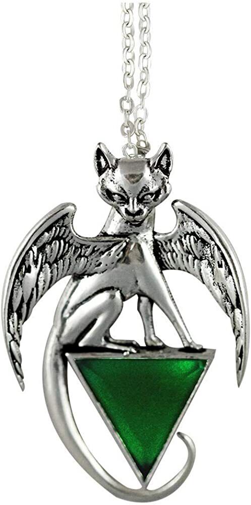 New Cat Totem  Feline Goddess Winged Cat For Courage Pendant Necklace GIFT IDEA