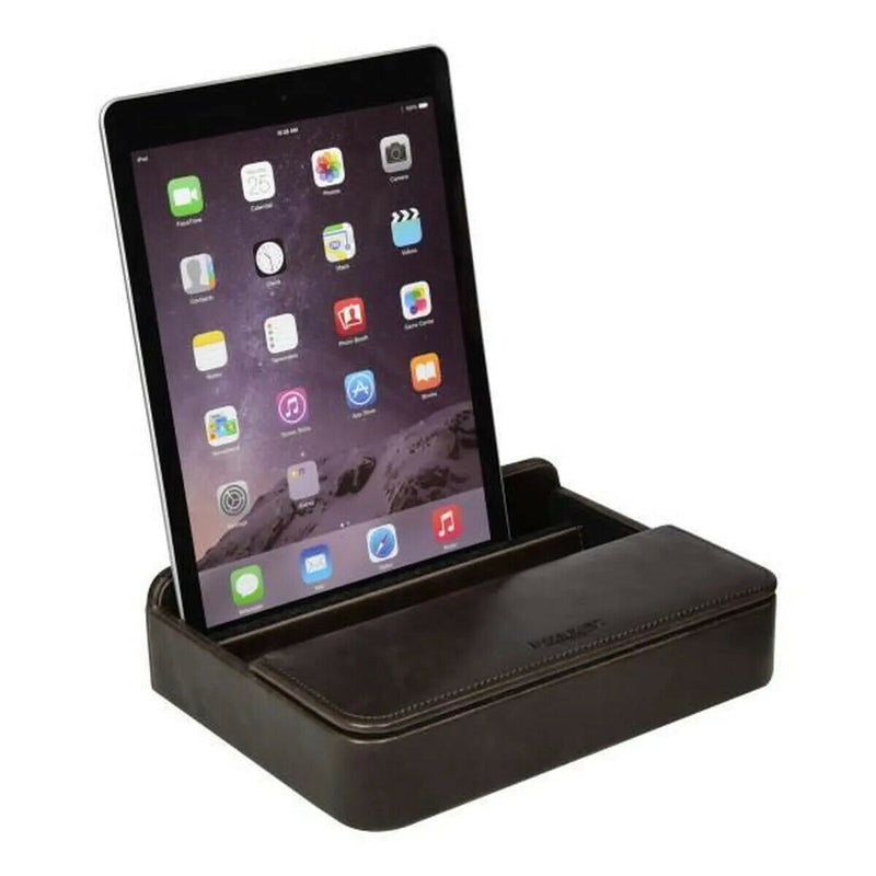 Jacob Jones Designer Tablet Ipad Phone Charging Valet Tech Stand Grey Desk NEW