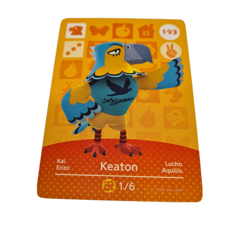 ANIMAL CROSSING AMIIBO SERIES 2 KEATON 193 Wii U Switch 3DS GIFT IDEA CARD NEW