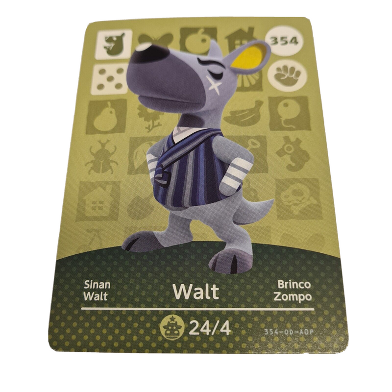 ANIMAL CROSSING AMIIBO SERIES 4 WALT 354 Wii U Switch 3DS GIFT IDEA CARD NEW