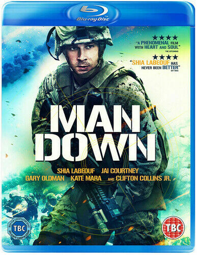 Man Down Blu-Ray (2017) Shia LaBeouf (Transformers) Gary Oldman Movie gift idea