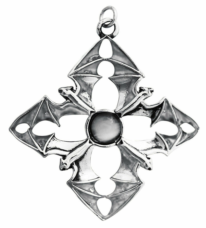 Arcanus Silver Pendant With Chain Anne Stokes Range (CA5) Bat Charm Gift Idea