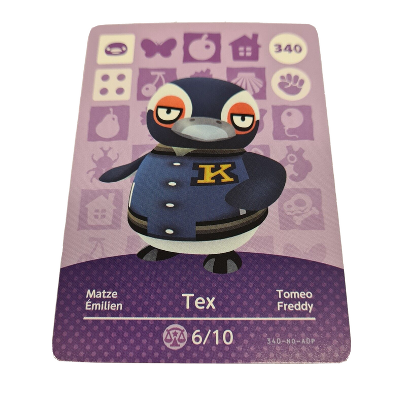 ANIMAL CROSSING AMIIBO SERIES 4 TEX 340 Wii U Switch 3DS GIFT IDEA CARD NEW