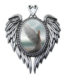 Anne Stokes Enchanted Cameo Spirit Guide Angel Picture Pendant Necklace GIFT NEW