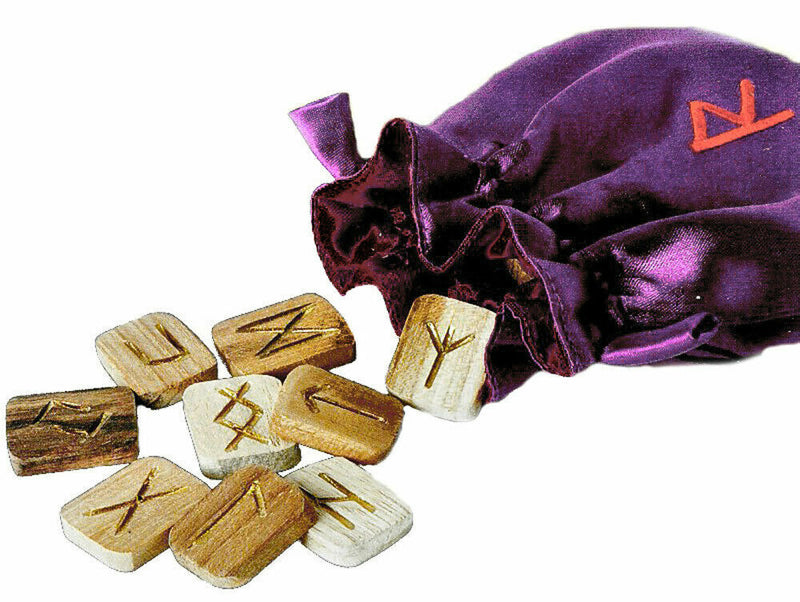 Rune Wooden Set - Official Ancient Oracle divination and magick - Gift Idea NEW