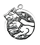 CWN ANNAN Hound Dogs Silver Plated Celtic Birth Charm Necklace 14 Feb - 18 Mar