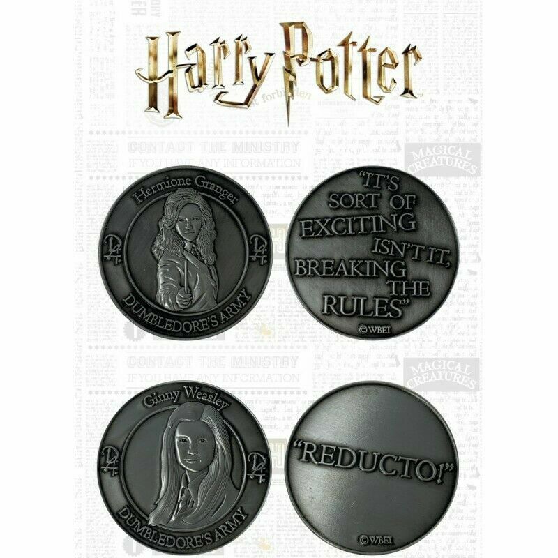 Harry Potter Dumbledores Army Collector's Coin Twin Pack Hermine Ginny Gift Idea