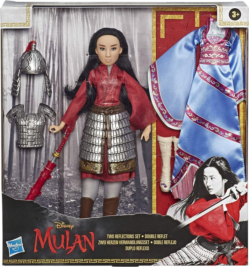 Disney Princess Mulan Reflections Doll toy Set Action Figure Doll 2 Outfits New