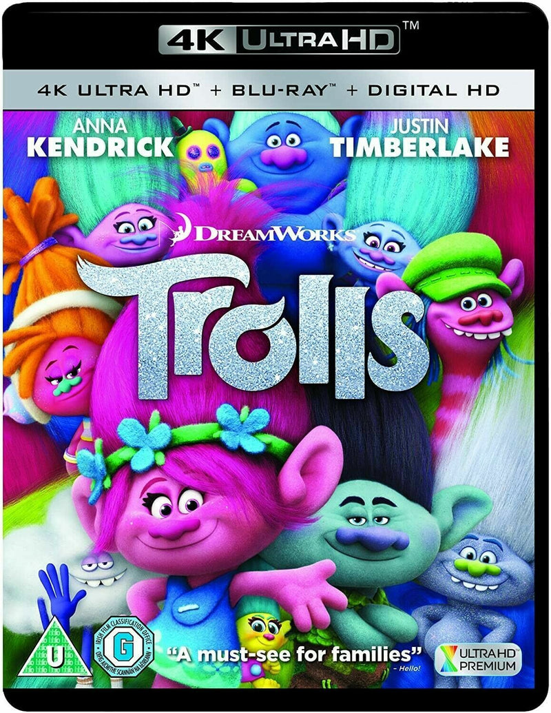 Trolls - Party Edition (4K Ultra HD + Blu-Ray) OFFICIAL UHD VERSION UK GIFT IDEA