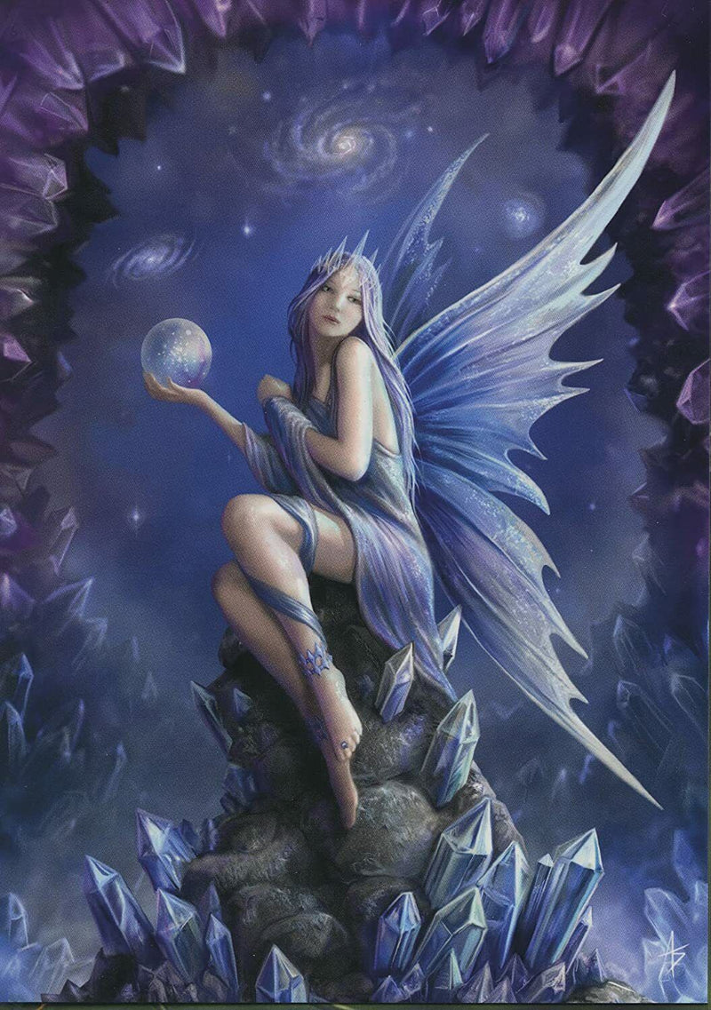 Stargazer Birthday Card Anne Stokes Angels and Fairies Range crystals Gothic NEW