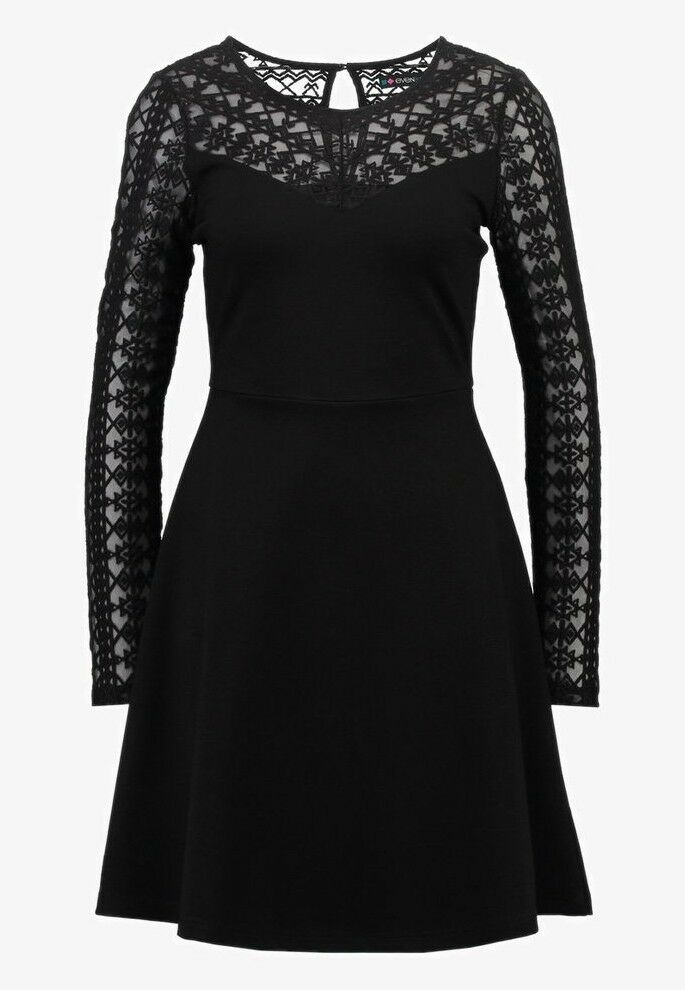 Black Elegant Jersey Dress for Prom / evening wear OFFICIAL EVEN & ODD new Small