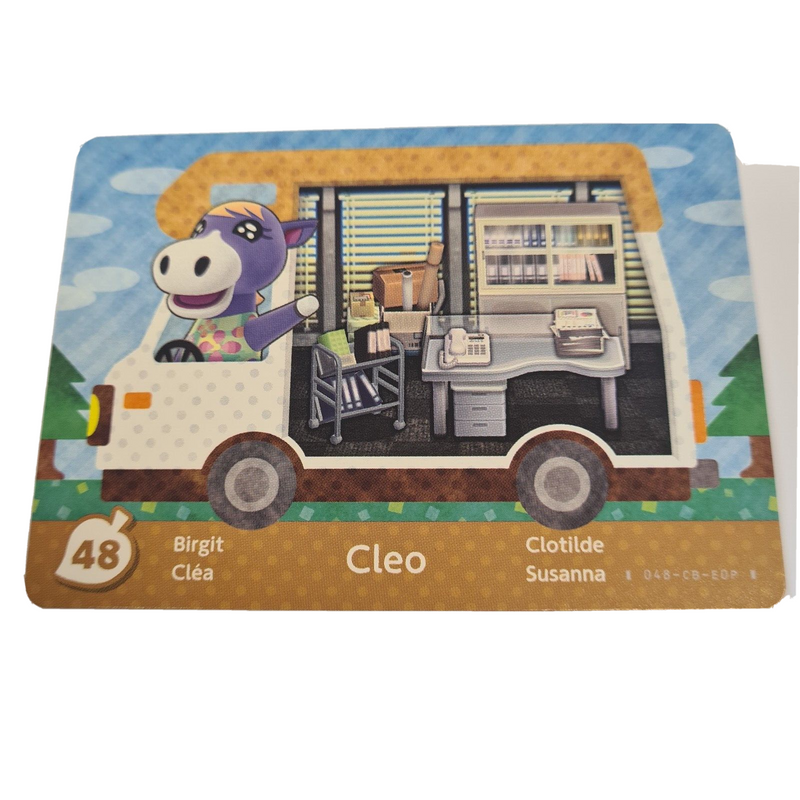 Animal Crossing New Leaf Horizon Amiibo Card CLEO 48 Nintendo WiiU Switch 3DS