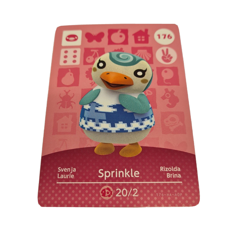 ANIMAL CROSSING AMIIBO SERIES 2 SPRINKLE 176 Wii U Switch 3DS GIFT IDEA CARD NEW