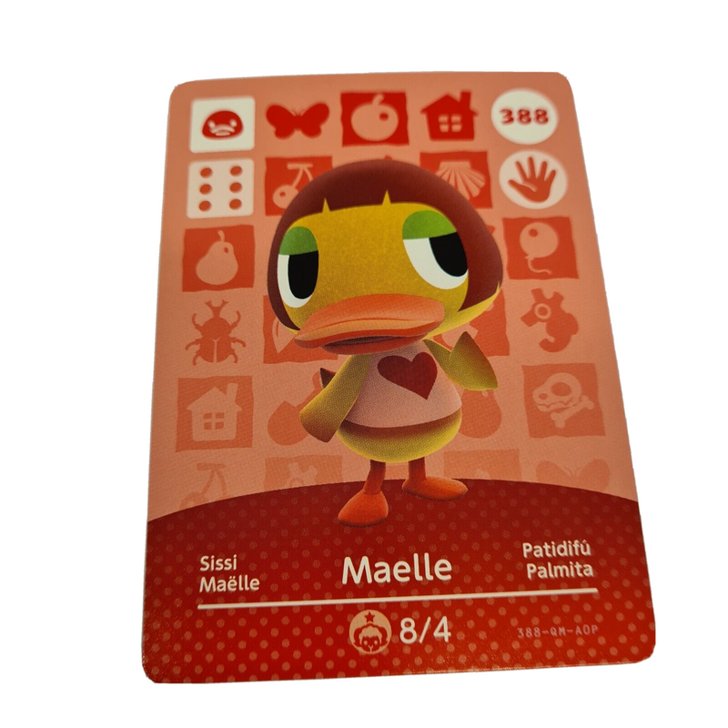 ANIMAL CROSSING AMIIBO SERIES 4 MAELLE 388 Wii U Switch 3DS GIFT IDEA CARD NEW