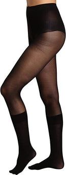 Pretty Polly Black Secret Socks Size SMALL 20 denier tight with combined sock