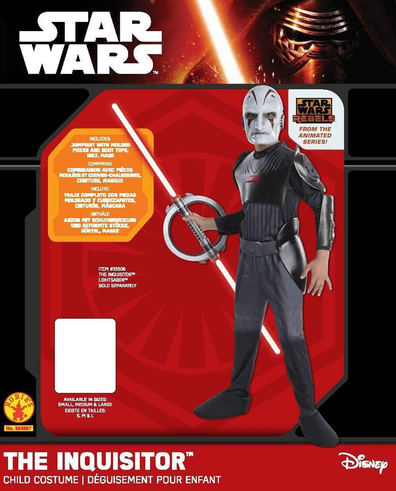 Deluxe Inquisitor Boys Fancy Dress Star Wars Rebels Kids Childs Costume 3-4 AGE
