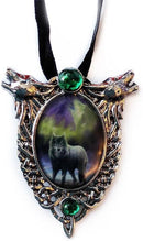 Anne Stokes Aura Wolf Enchanted Cameo Fantasy Artwork Picture Pendant Necklace